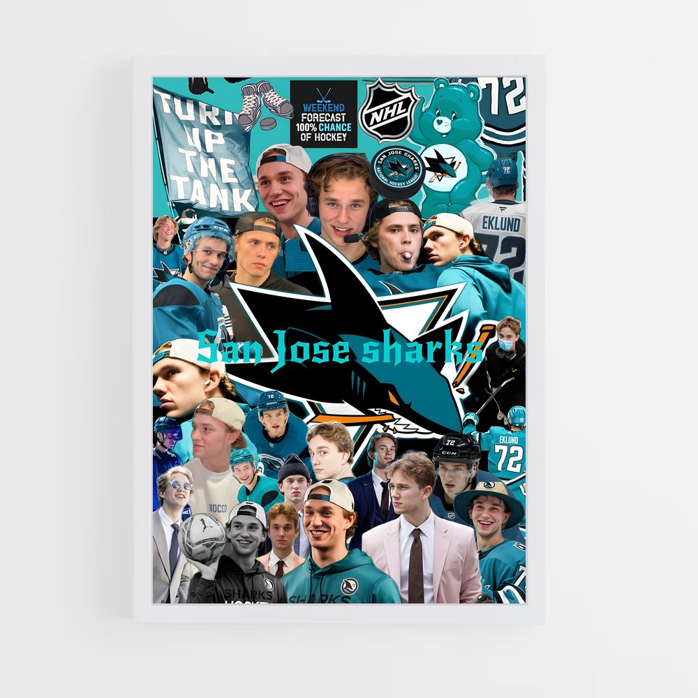 Poster L'Océan des Sharks – affiche Hockey sur glace (vue 3)